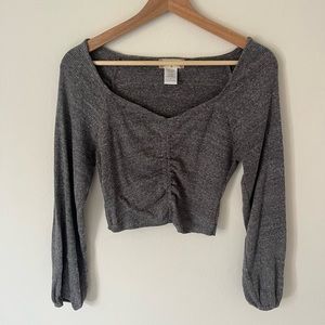 altard state long sleeve gray top